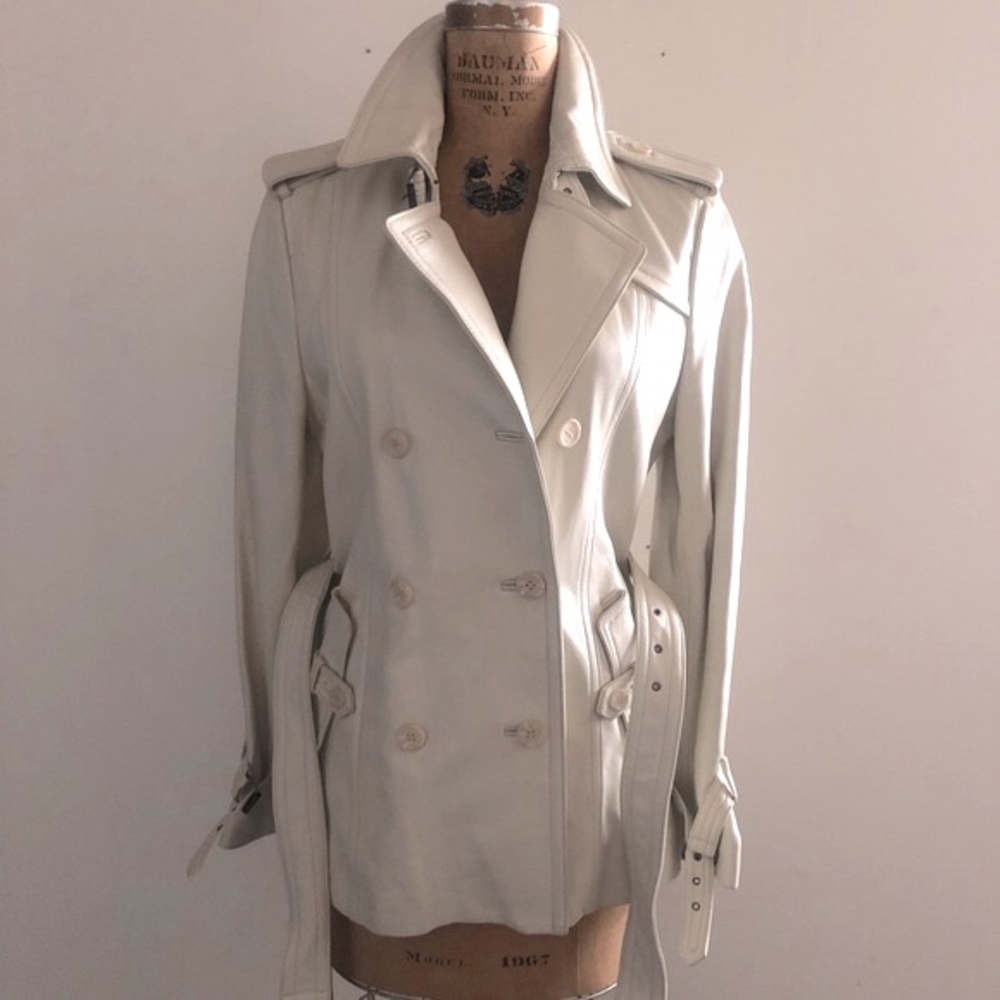 LONE] Leather Trench coat